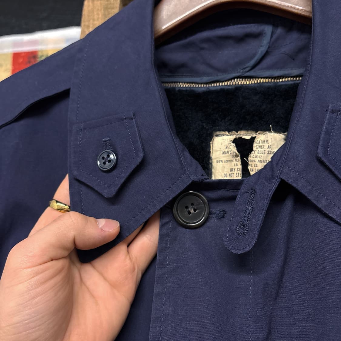 70s 오리지널 밀리터리 U.S 에어포스 올웨더 코트 내피탈부착 N488 상품이미지7