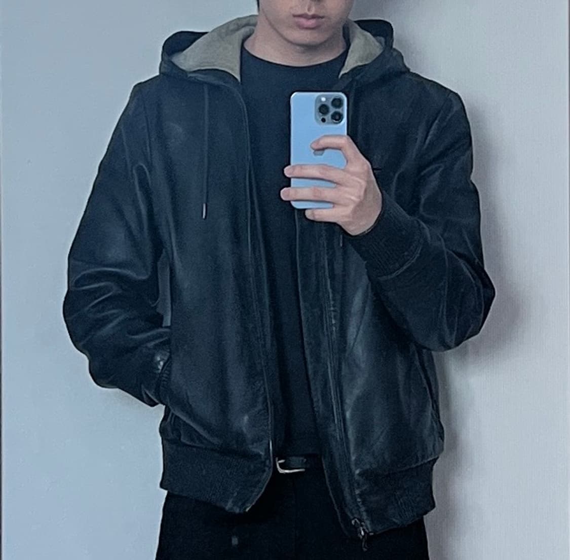 랙 앤 본 rag bone 양가죽 펑크 락시크 후드 가죽 자켓 M 상품이미지2