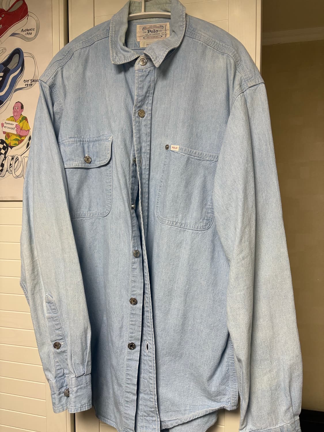 폴로 덩가리 샴브레이 워크셔츠(L) 상품이미지1