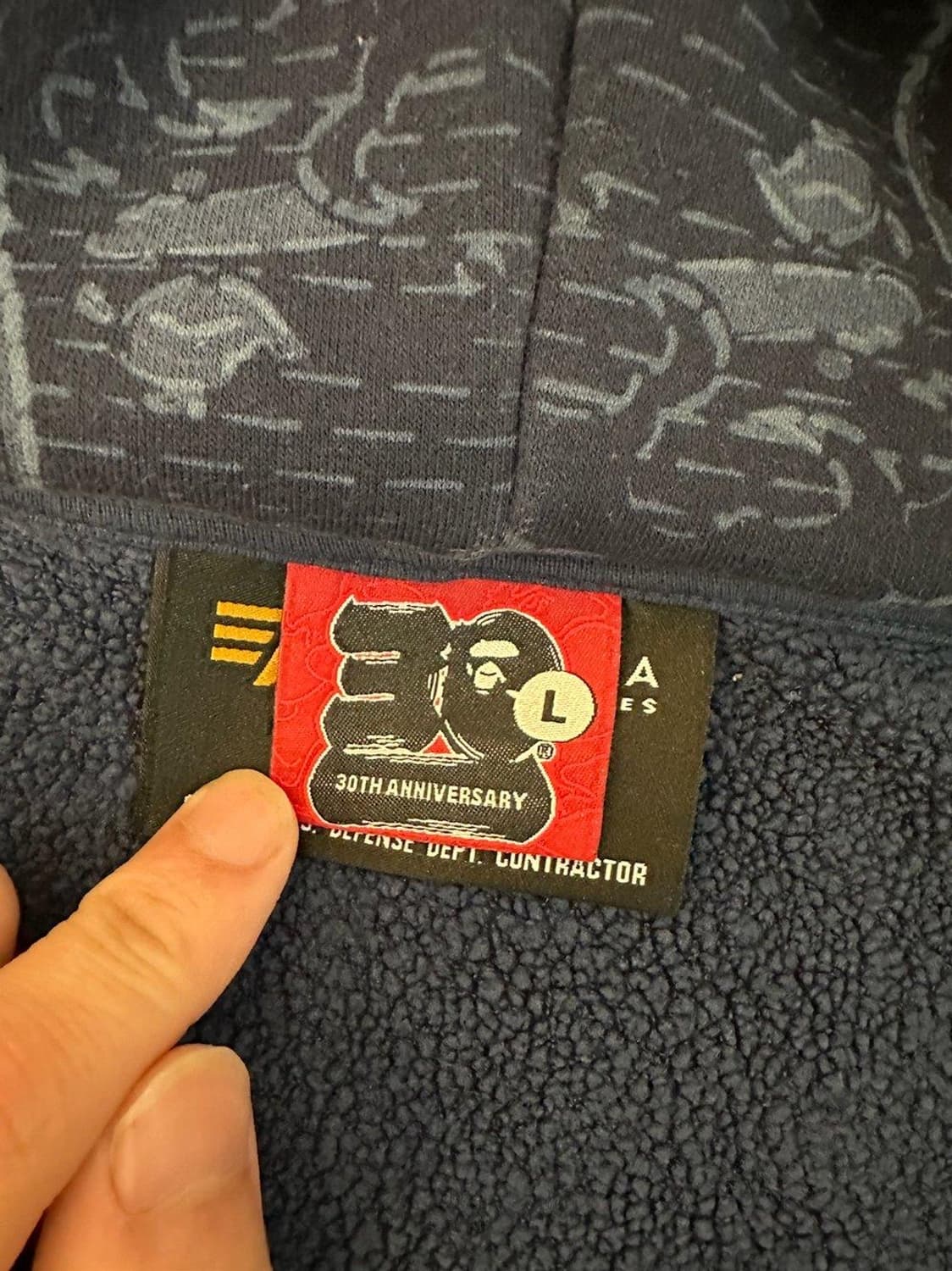 베이프 알파인더스트리 후드집업 L  상품이미지2