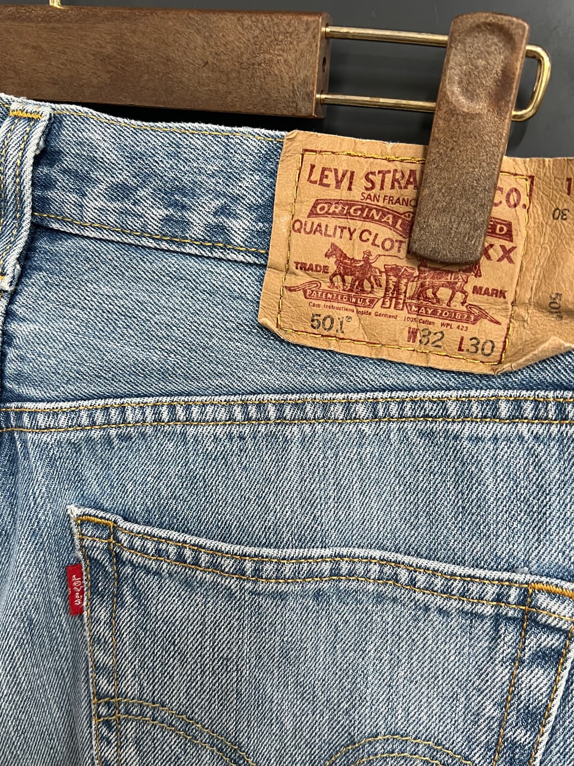 Levis 리바이스 501 버튼플라이 연청 데님 팬츠 상품이미지3