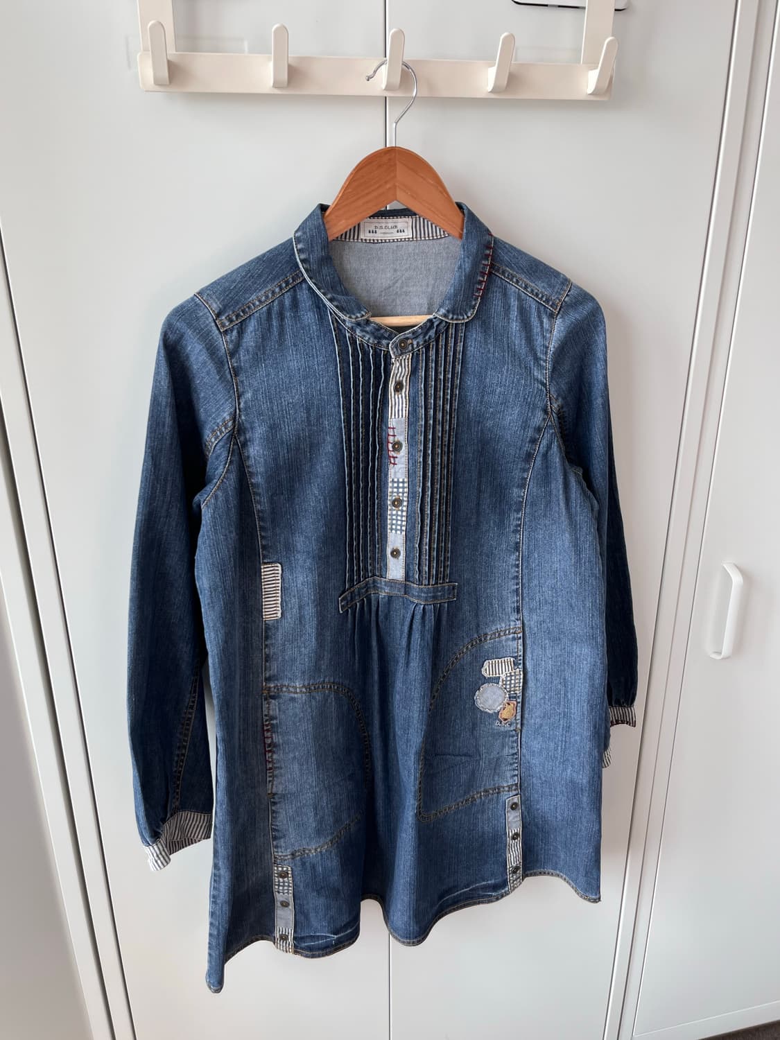 D.S club 패치워크 데님 원피스 상품이미지6