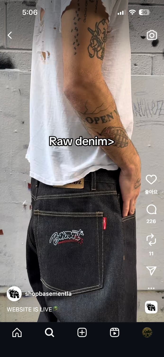 Basement La Raw denim(L)판매 상품이미지3