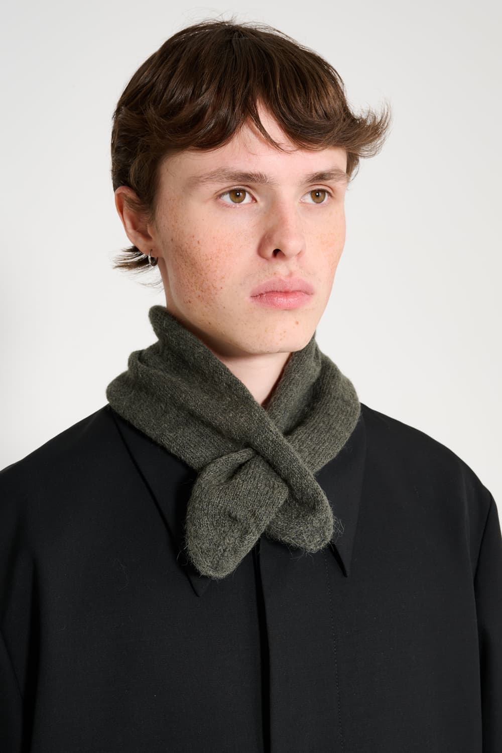 아워레가시 미니어쳐 스카프 모스 그린 퍼지 알파카 상품이미지1