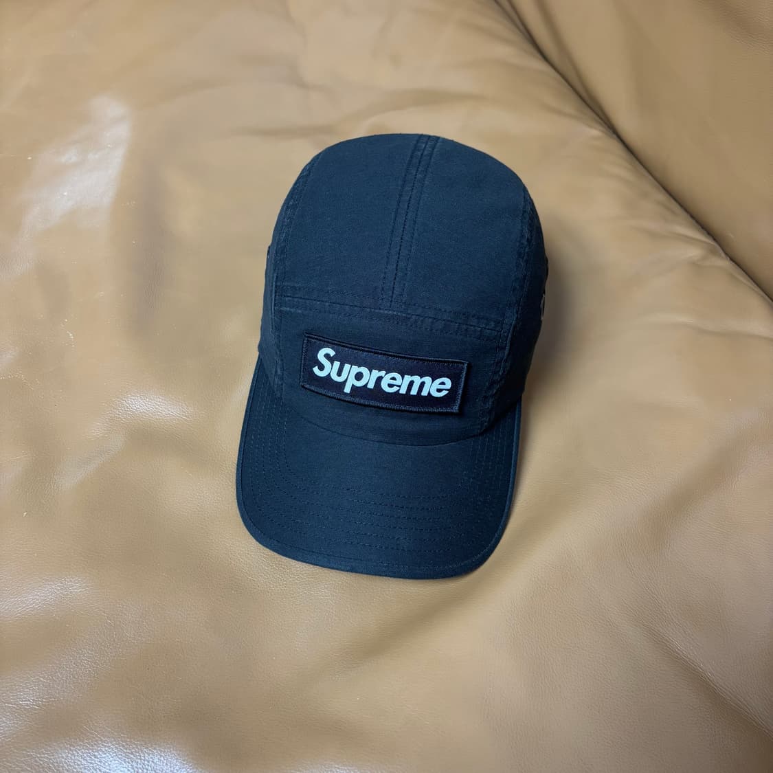 슈프림 캠프캡 모자 박스로고 22fw 밀리터리 블랙 상품이미지1