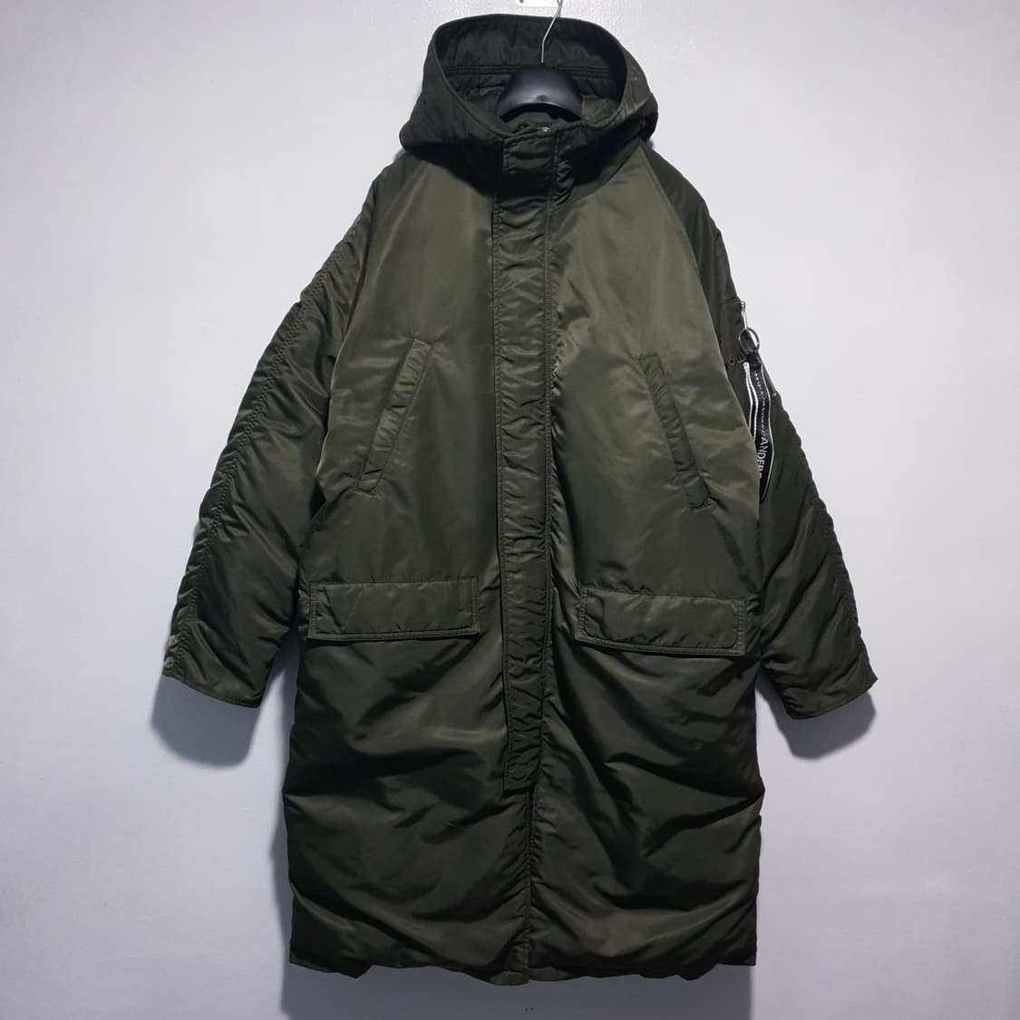 쇼트 X 앤더슨벨 N-3B 파카 덕다운 롱패딩 세이지 awa101u 상품이미지2