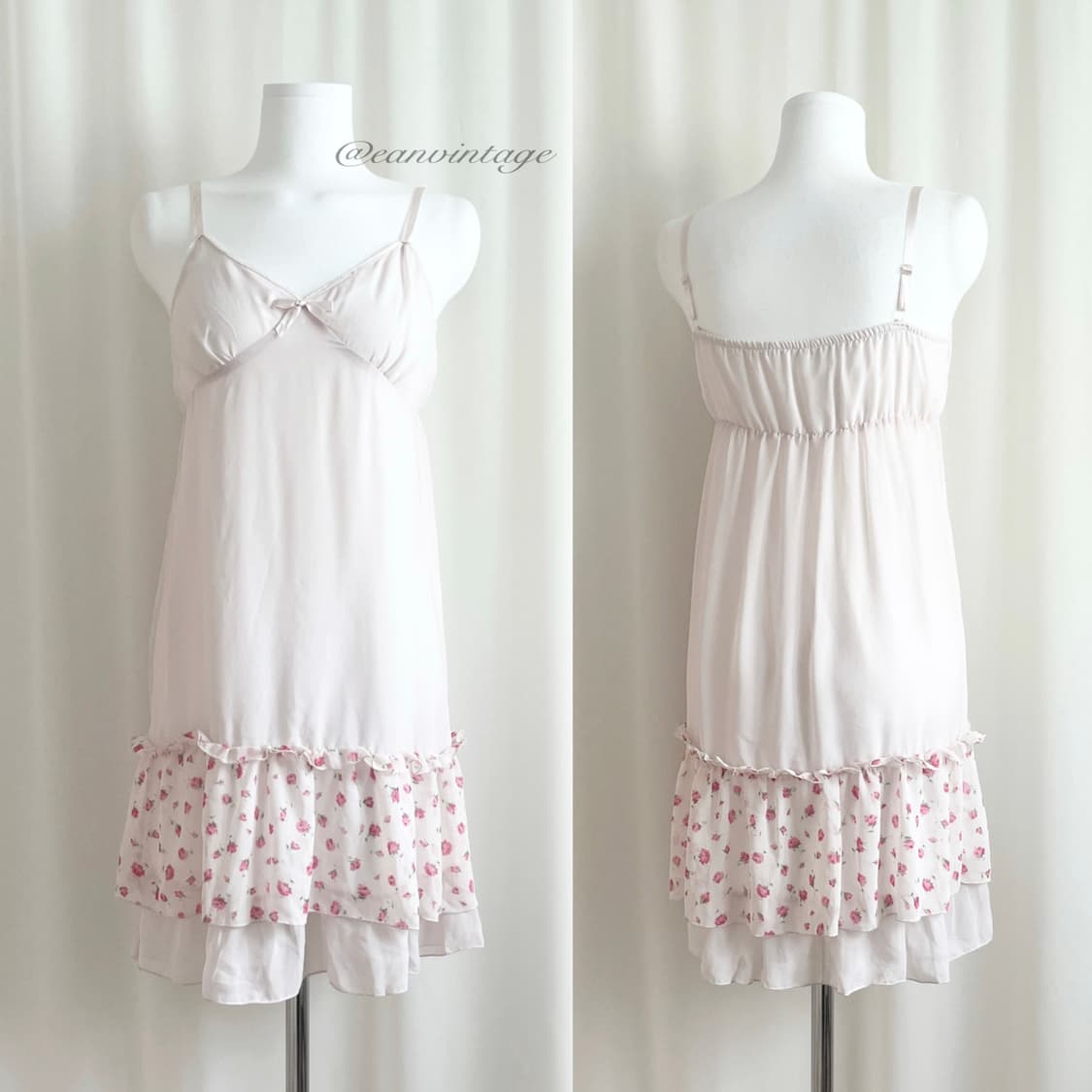 light pink flower ribbon one-piece 상품이미지2