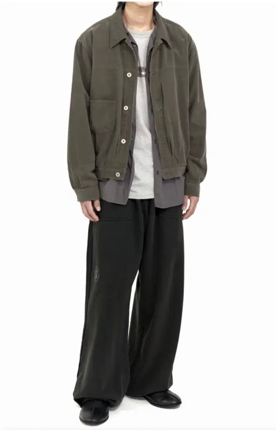 폴리테루 코듀로이 트러커 올리브그레이 2 사이즈 상품이미지3