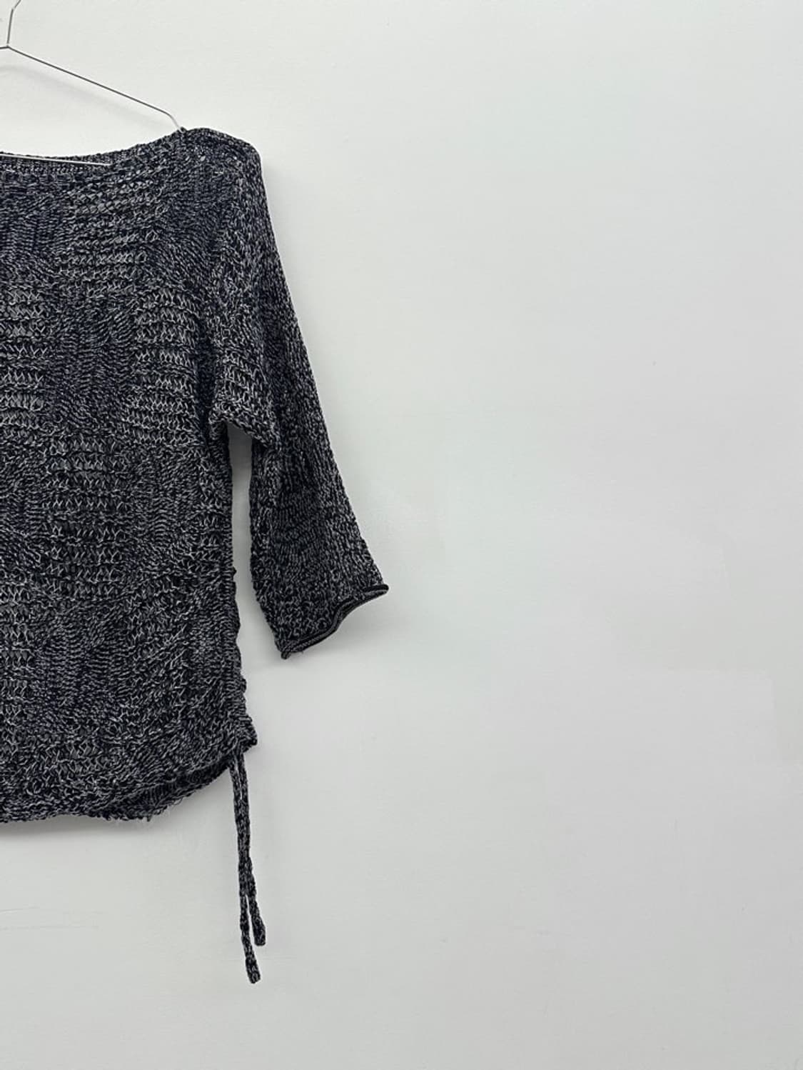 Net side string knit / black 상품이미지5