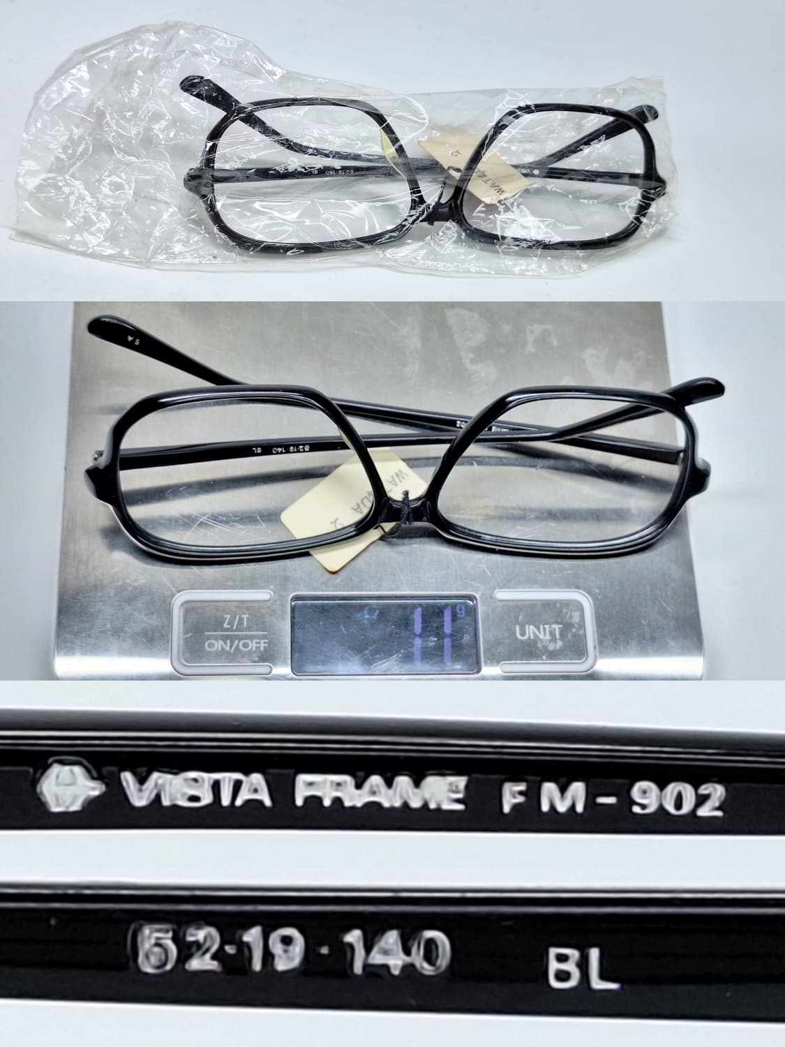 80s 일본제 빈티지 데드스톡 /VISTA FM-902 안경테 52mm 상품이미지9