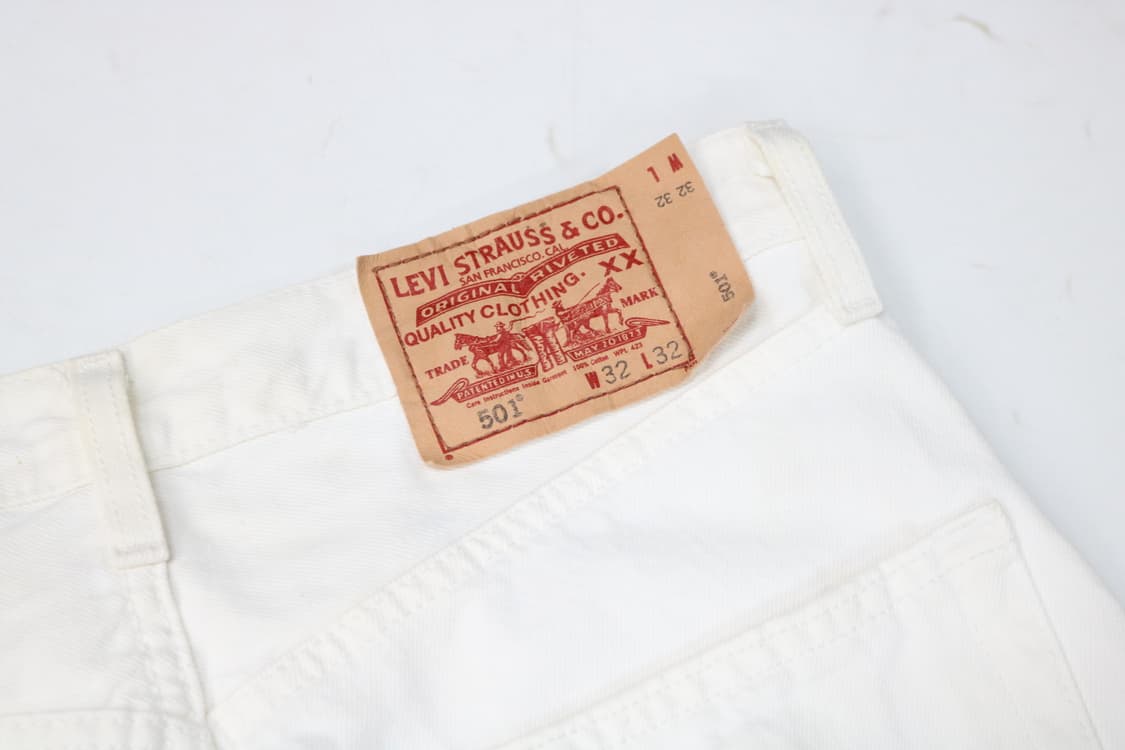리바이스 빈티지 501 화이트 데님 팬츠 (W32 L32) 상품이미지6