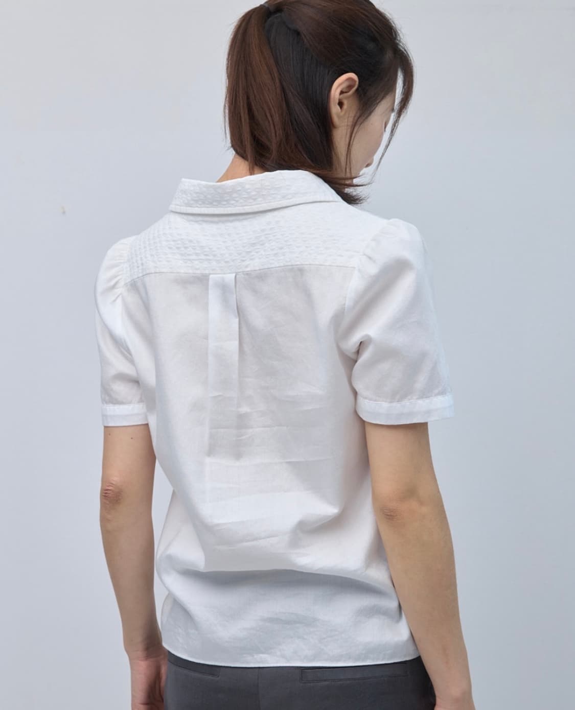 에르치바 Pebble Collar Shirt White 상품이미지4