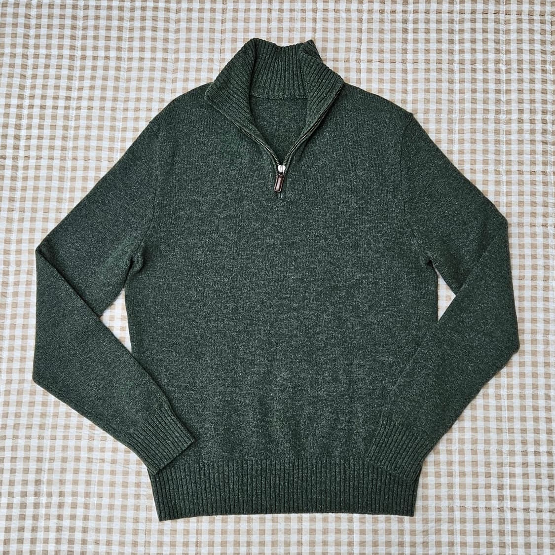 부드러운 램스울100 하프집업 니트 남자100 상품이미지1