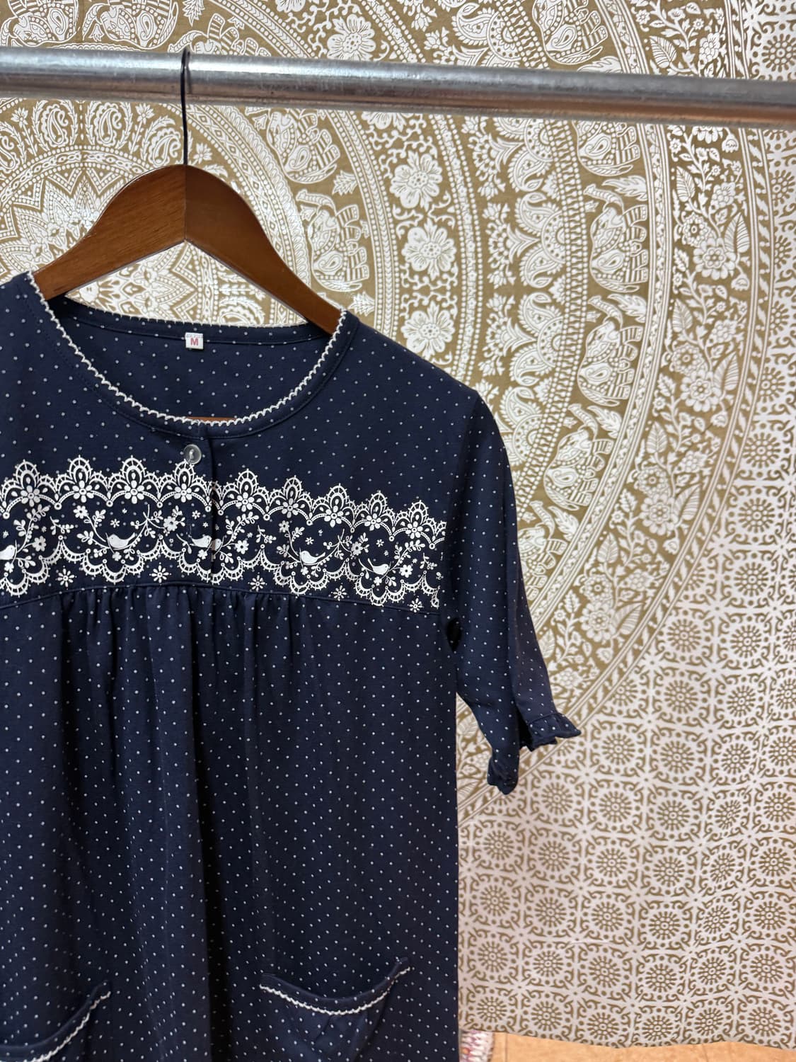 도트 프린팅 투포켓 반팔 티 (Z995) 상품이미지4