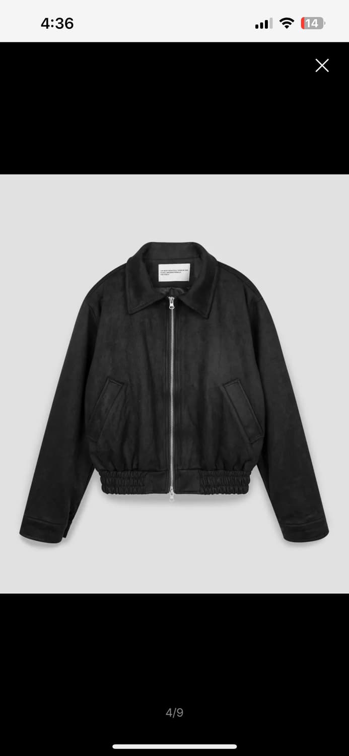 투웨이 블루종 스웨이드 밴딩 점퍼 자켓 [블랙] 상품이미지1