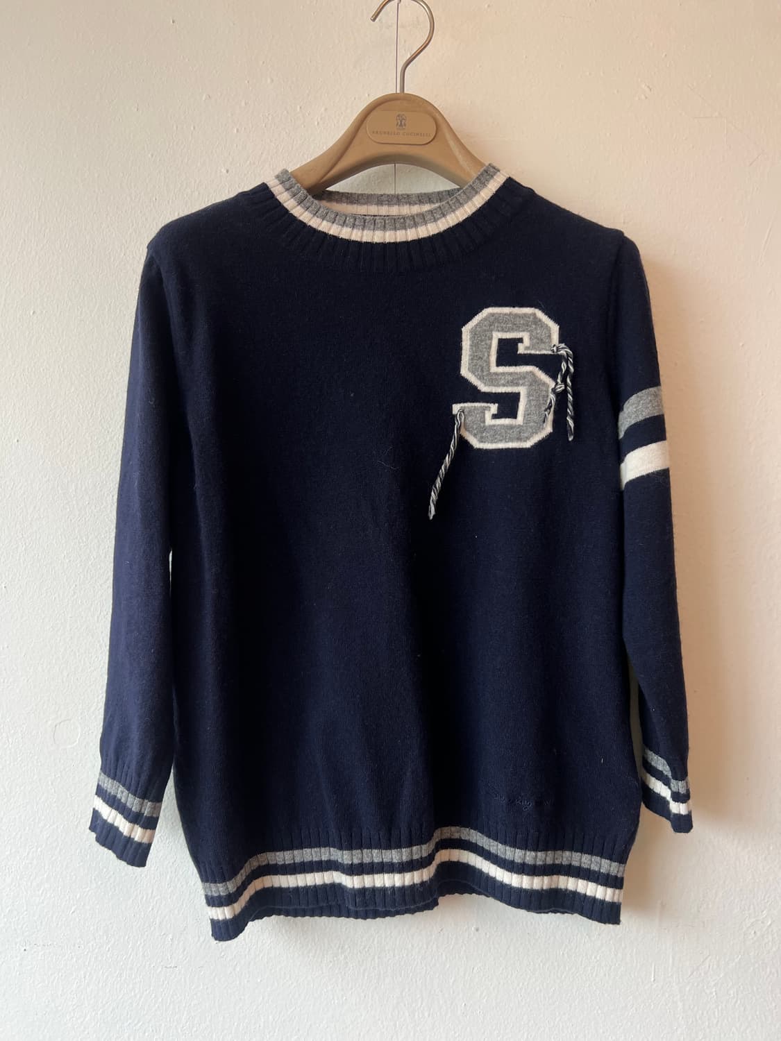 손정완 여성 네이비 울캐시미어니트 라운드니트 상품이미지2