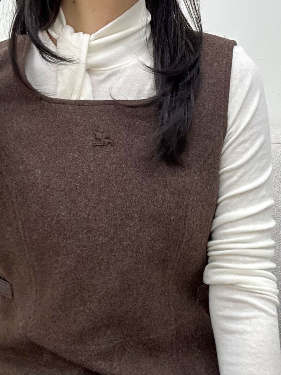 courreges / 꾸레쥬 브라운 울 원피스  상품이미지3