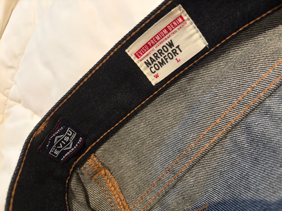 에비수 화이트 빅로고 데님팬츠 상품이미지5