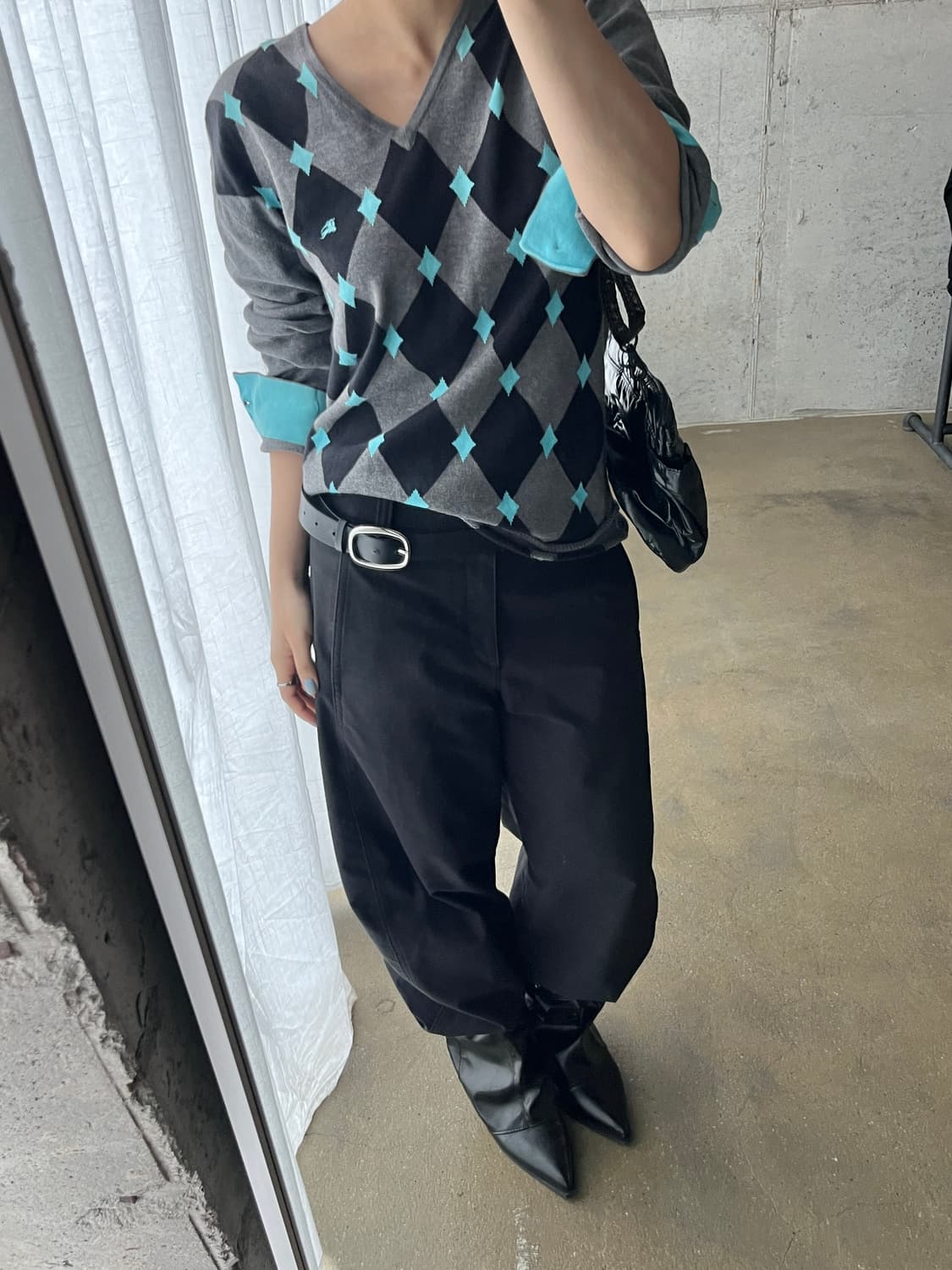 Burberry 버버리 블루 다이아몬드 롱슬리브 니트 상품이미지9