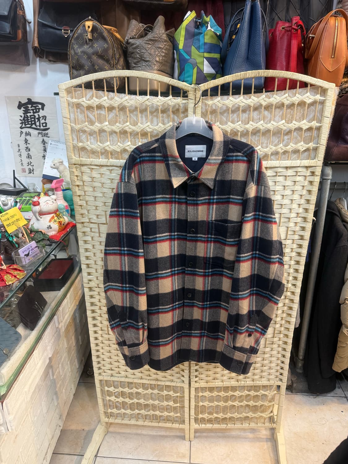 50/105 정품 솔리드옴므 플라넬 패디드 셔켓 팝니다 상품이미지1