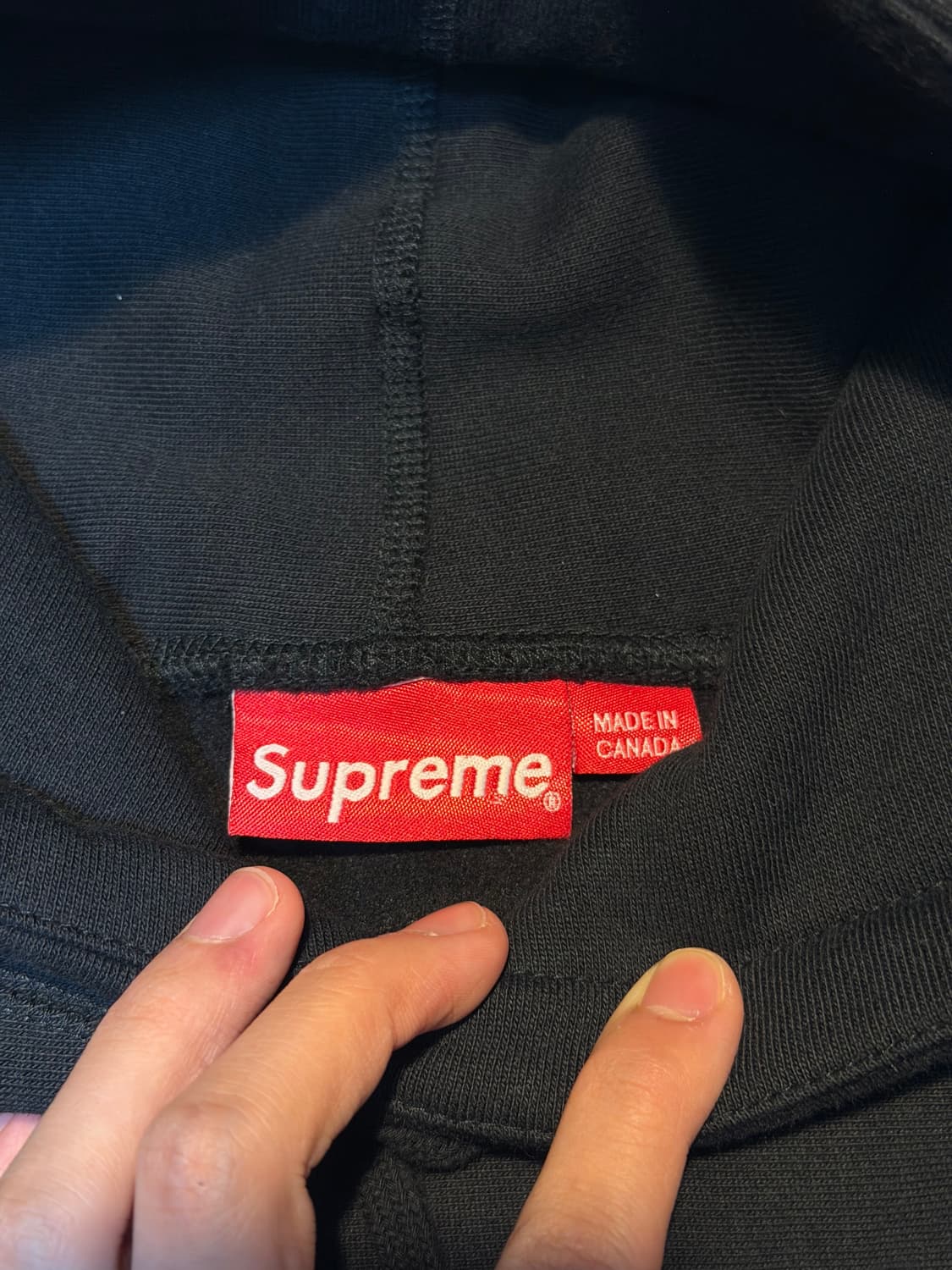 슈프림 17ss 셔닐 아크로고 후드티 블랙 상품이미지3