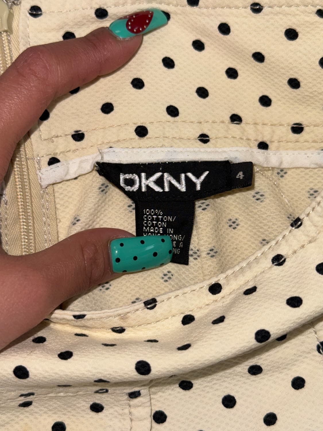 DKNY ivory dot pleats skirt 상품이미지4