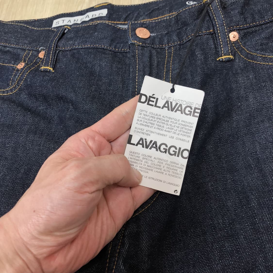 (36) 새상품 갭 GAP 린스드 스탠다드핏 데님 중청 데님 상품이미지3