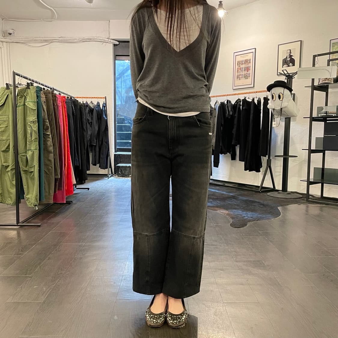 오프화이트 크롭 데님팬츠 상품이미지5