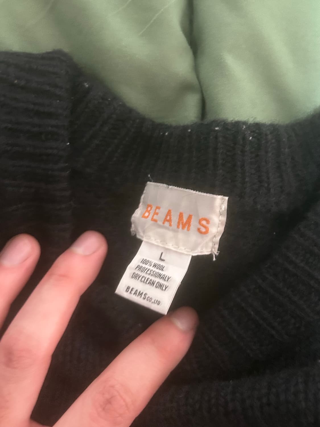 빔즈 knit 앨보우 패치 니트 상품이미지4