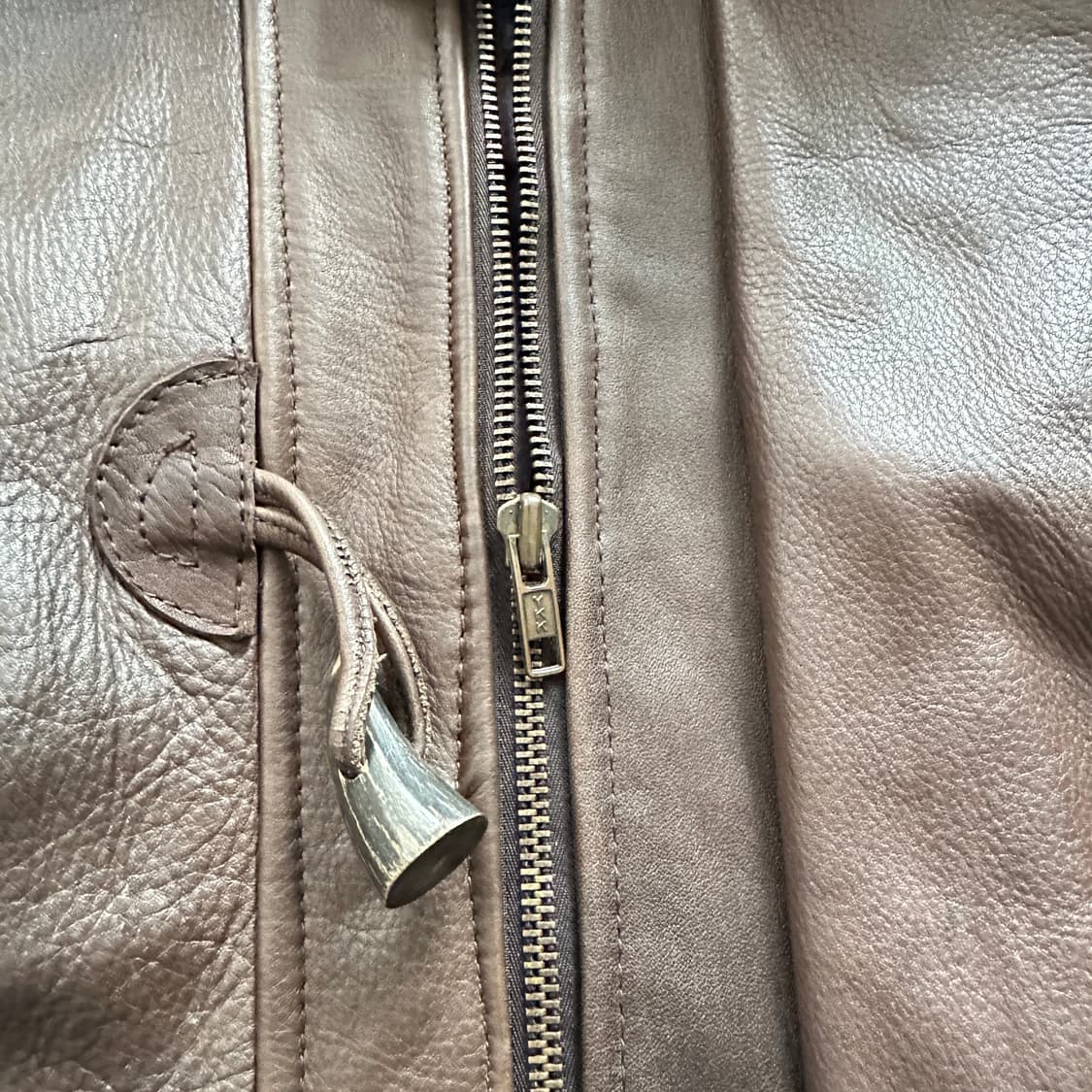 90s 프랑스생산 맥더글라스 빈티지 가죽 더플자켓 후 상품이미지6