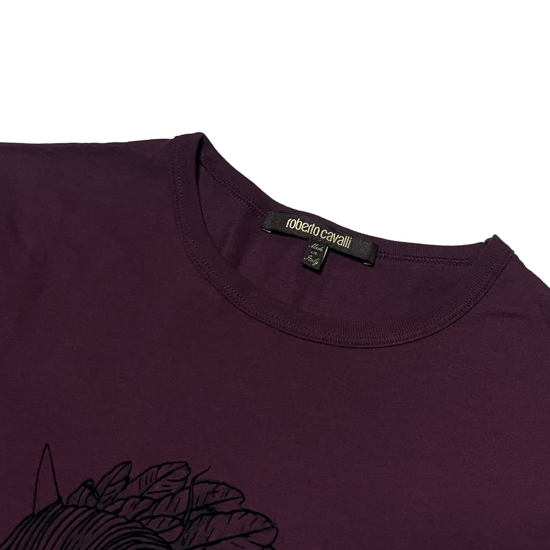 로베르토 카발리 홀스 반팔 티셔츠 버건디 상품이미지5