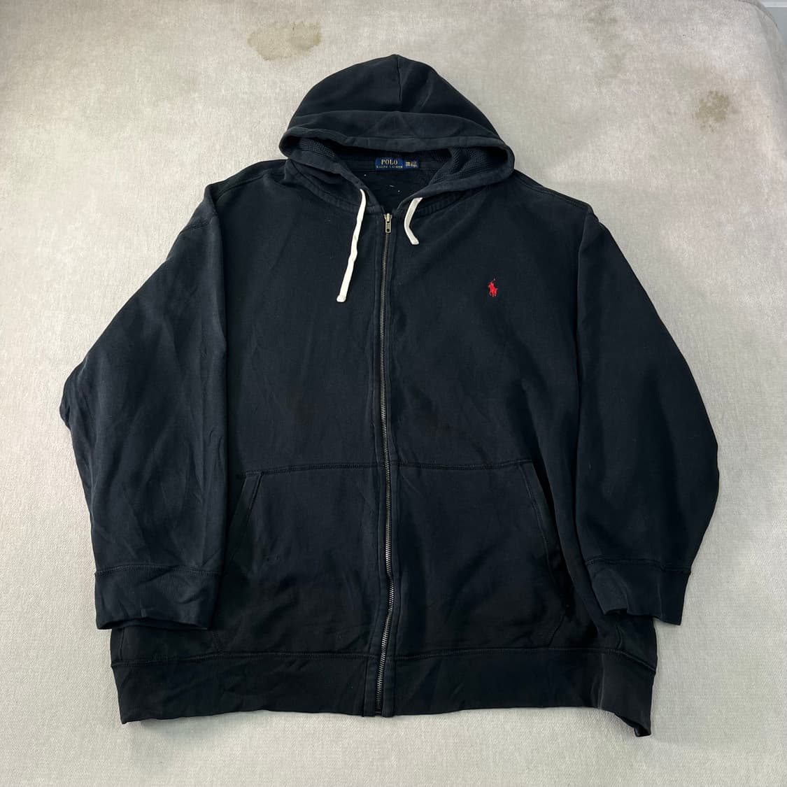 110 폴로랄프로렌 와플 블랙 후드집업  상품이미지1