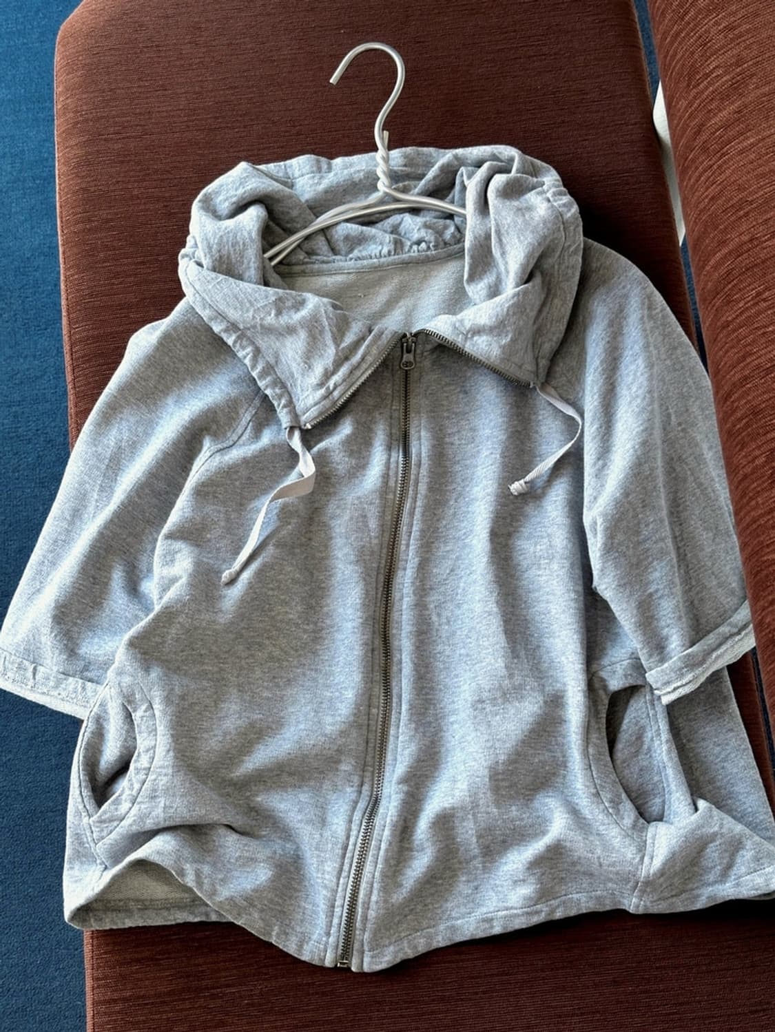 Cotton swear H/S 2way neck zip parker 상품이미지1