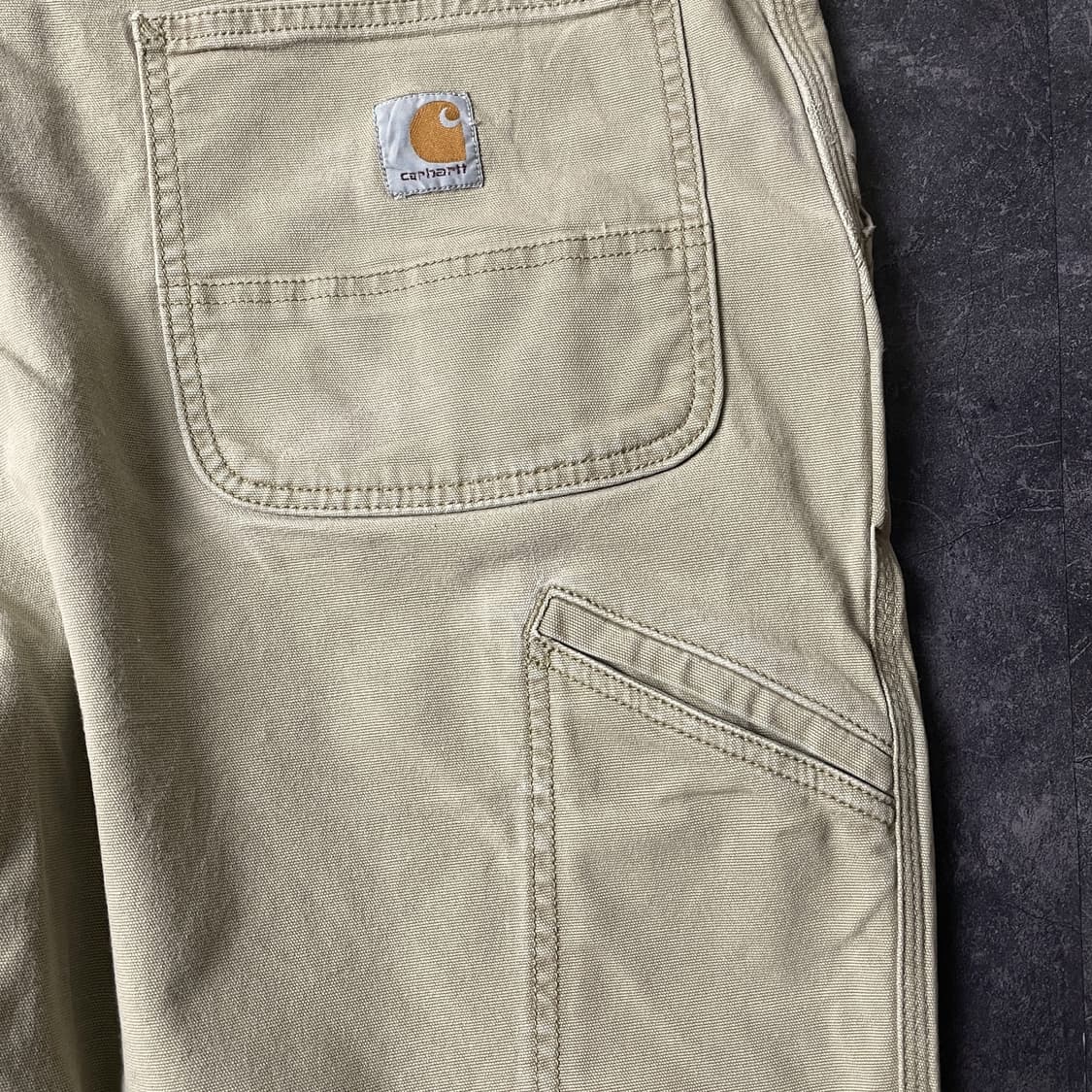 CARHARTT 칼하트 빈티지 베이지 싱글니 워크팬츠 A00350 상품이미지7