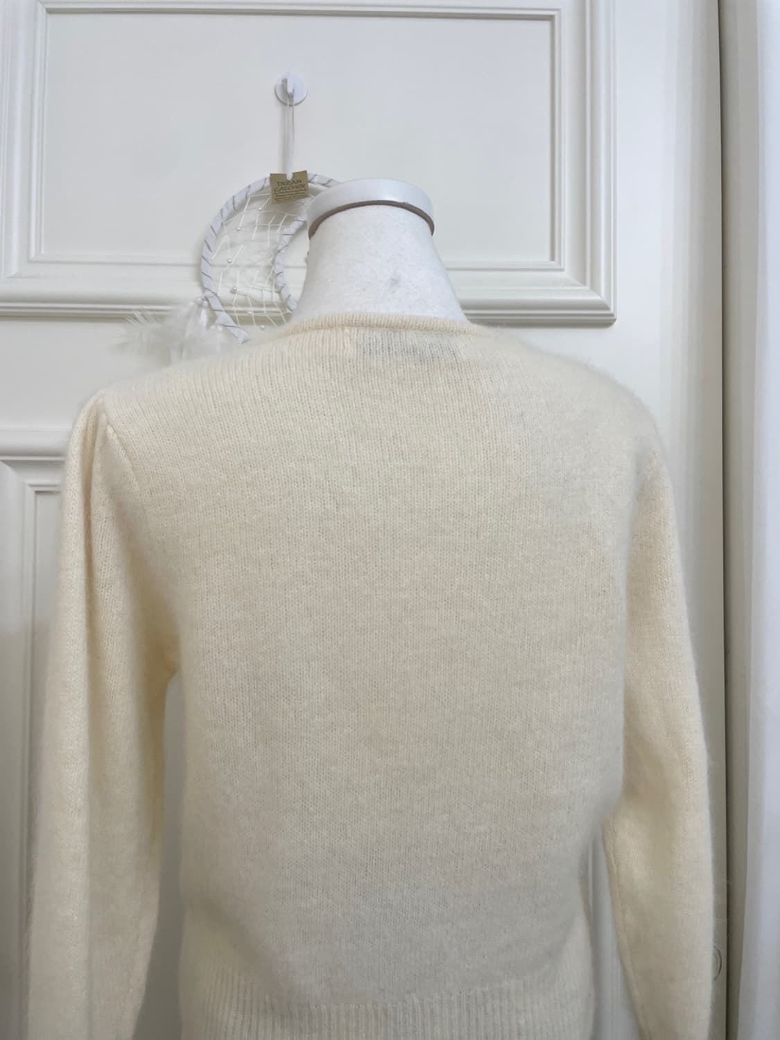 ivory beads glitter puff sleeve angora k 상품이미지6