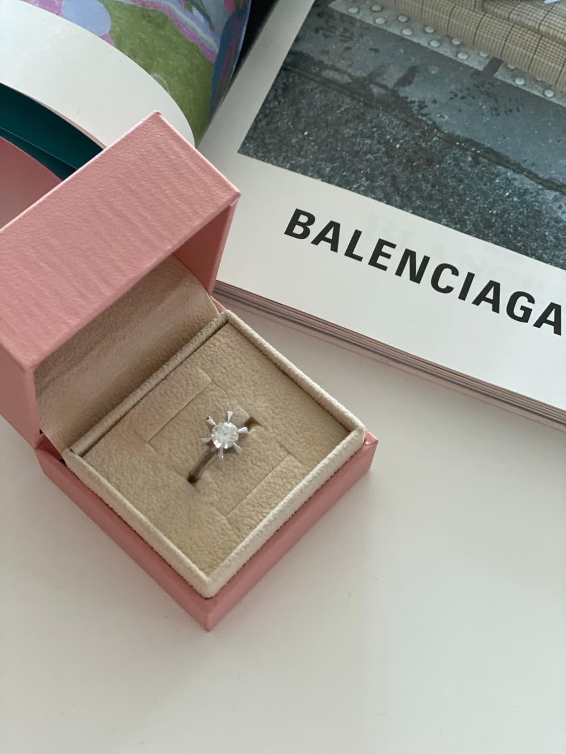 실버925 큐빅 다이아셋팅 반지 상품이미지2