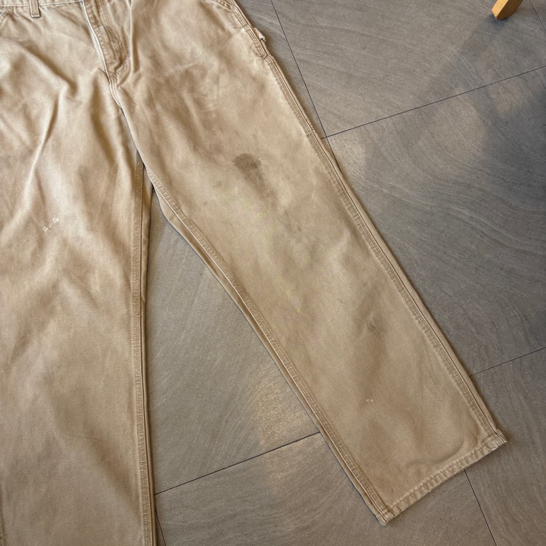 칼하트 정품 오리지널 라이트 베이지 카펜터 팬츠  상품이미지7