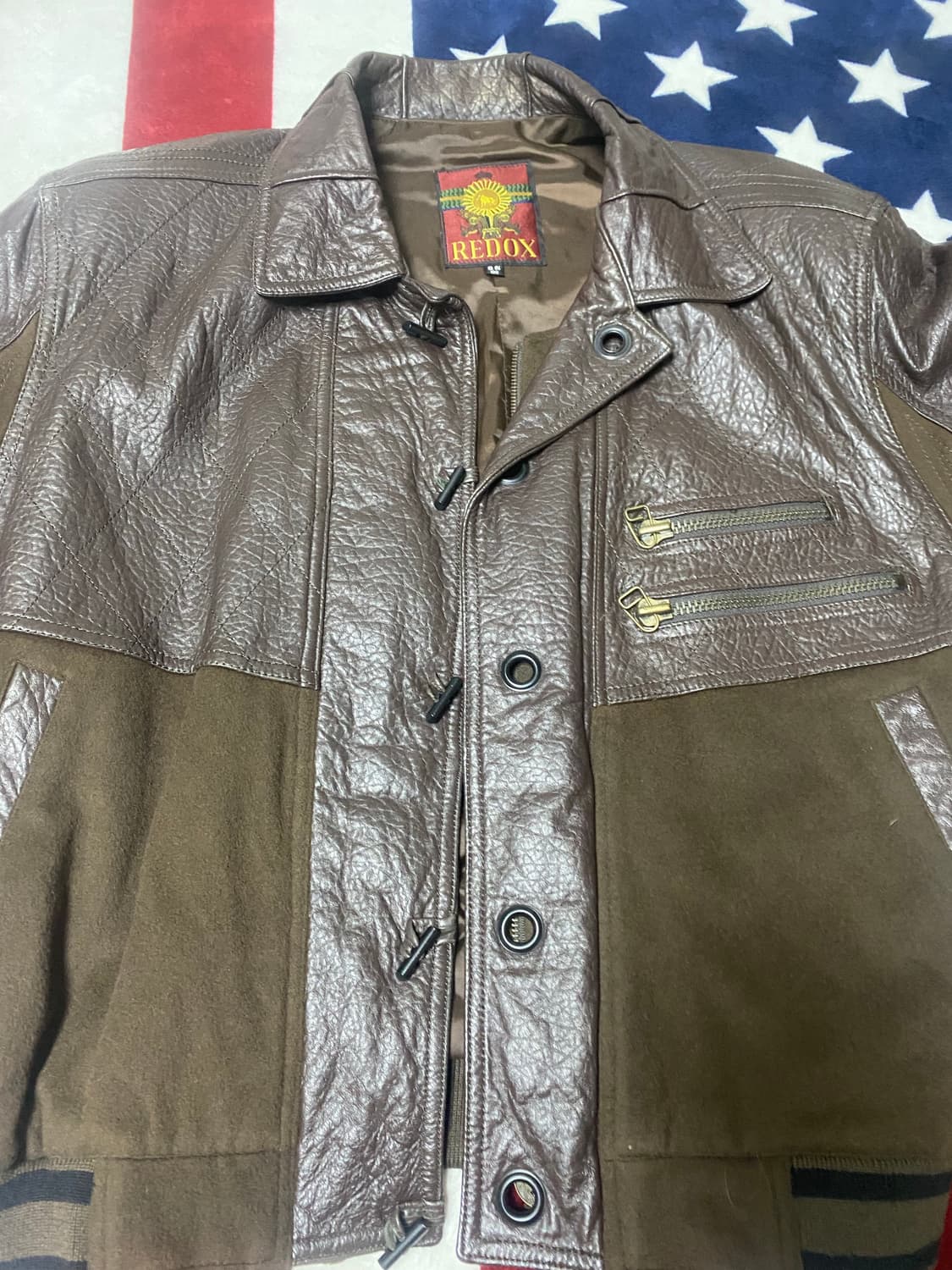 90s 빈티지 레드옥스 양가죽 자켓 상품이미지3