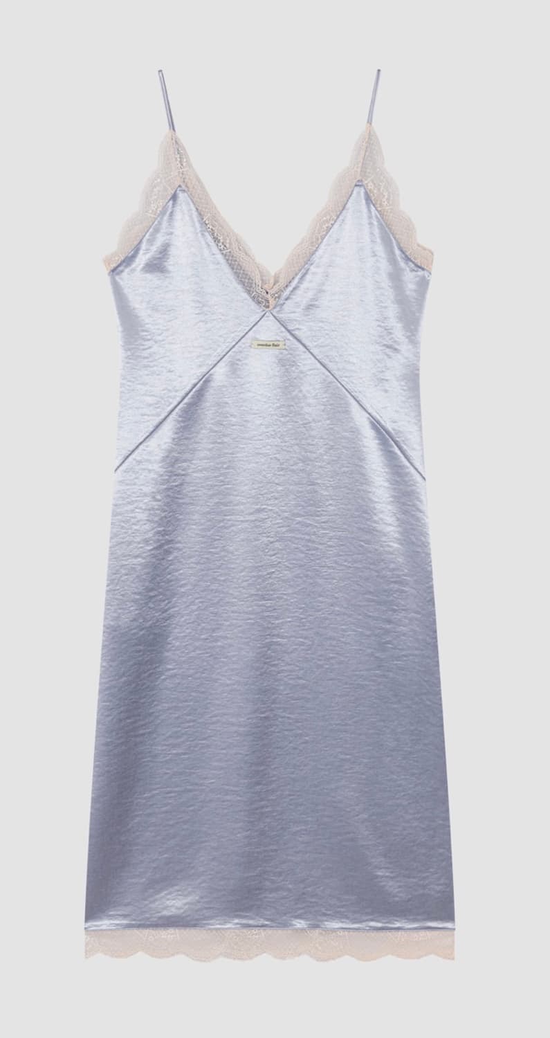 오버듀플레어 LACE SATIN DRESS_LAVENDER 상품이미지4