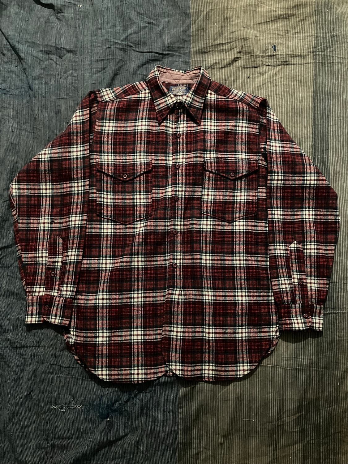 🇺🇸 30~40s USA 빈티지 펜들턴 버진 울 플란넬 셔츠 상품이미지2
