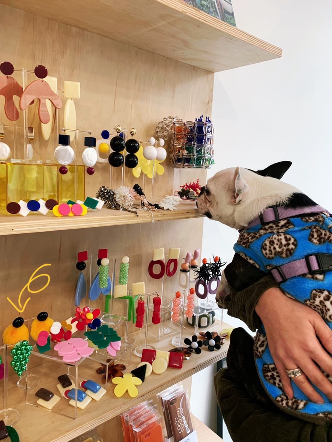 Fruta Yellow Fur Clip-On Earrings 클립 이어링 상품이미지1