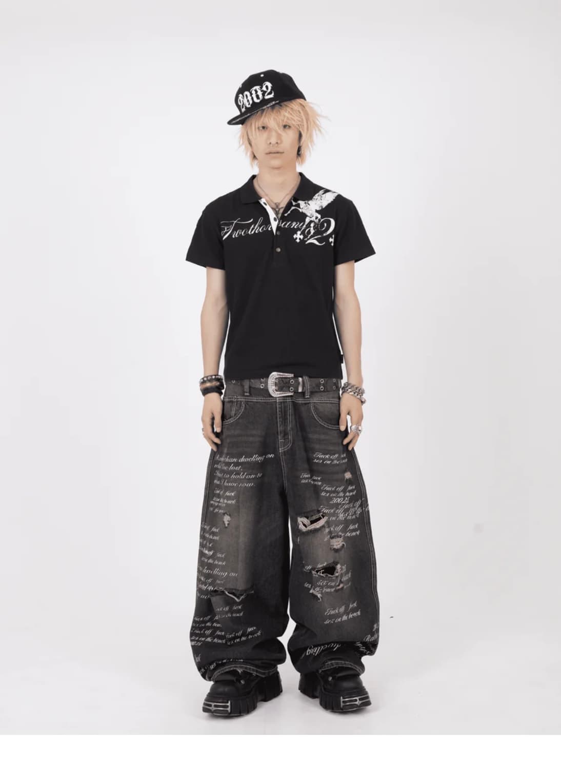 (2002)Skull Pegasus Polo Shirt 상품이미지3
