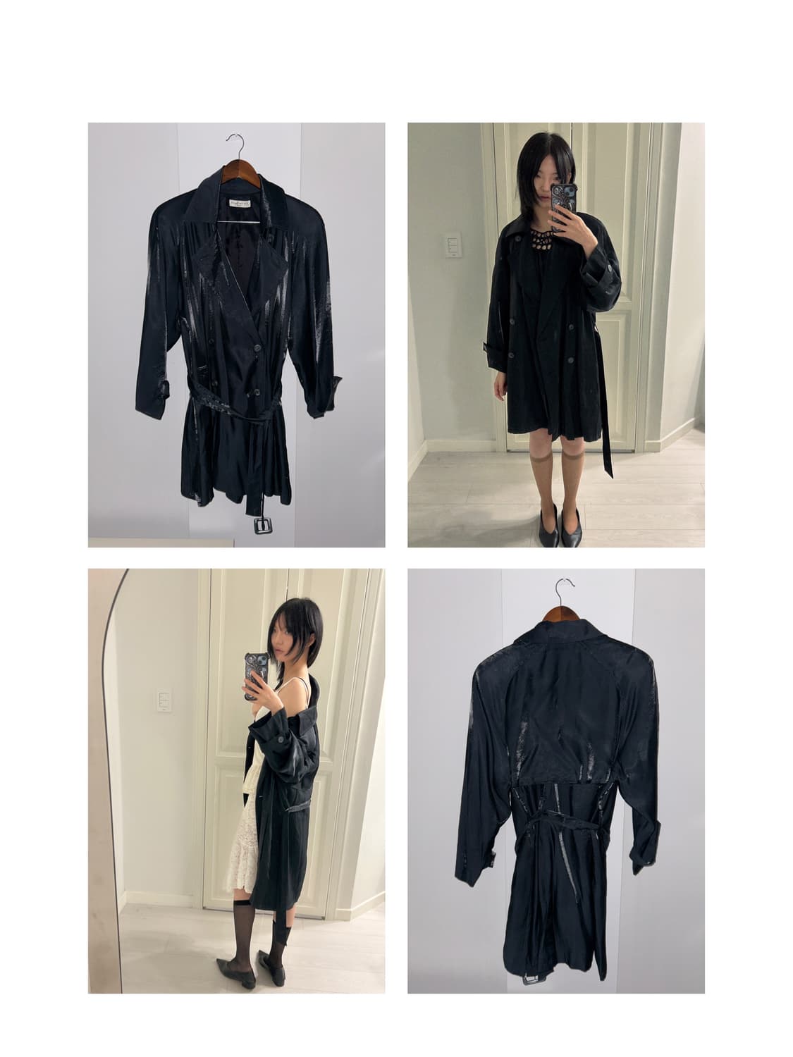 Satin Trench Coat / 빈티지 트렌치 코트 상품이미지1