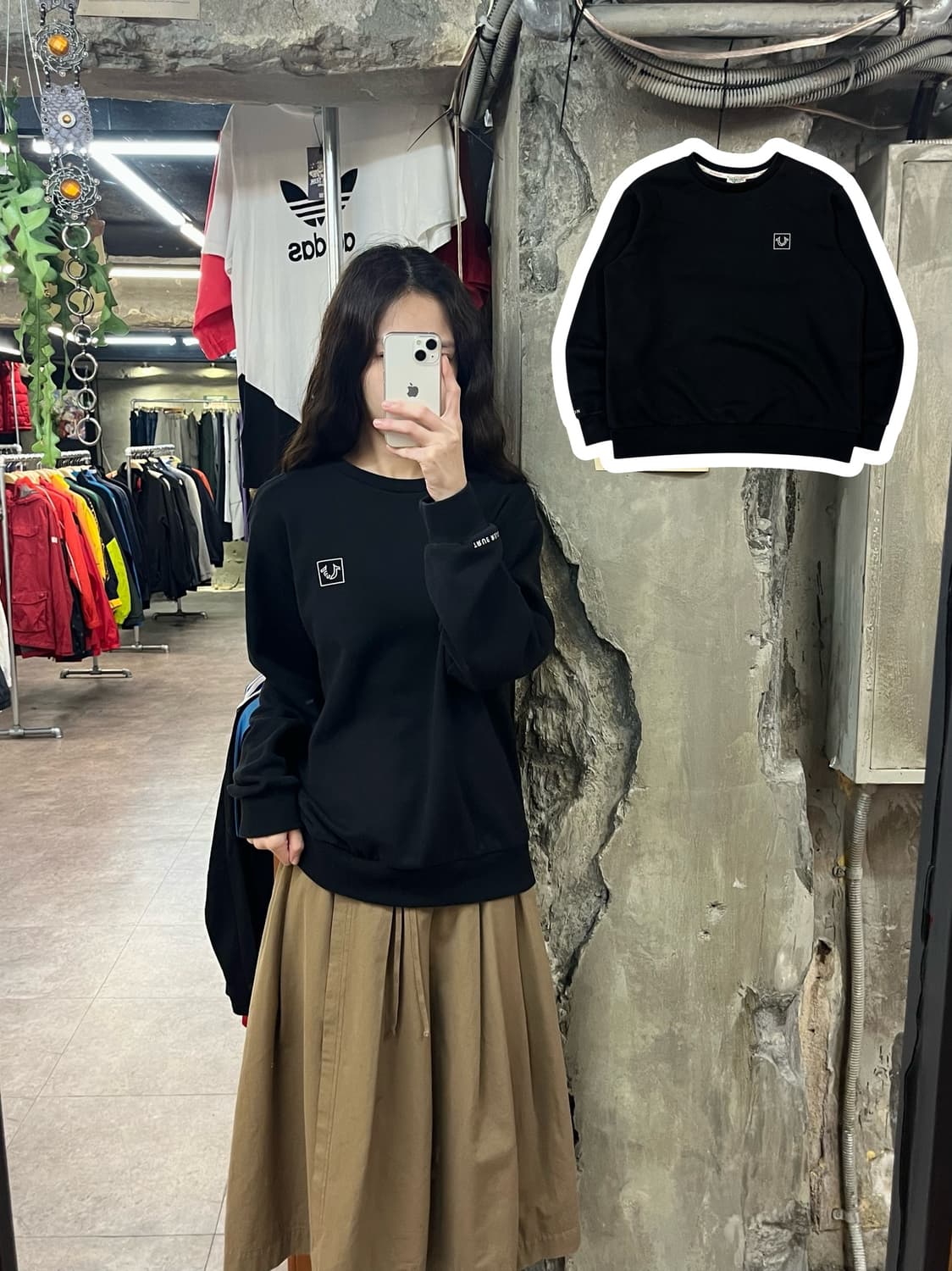 트루릴리전 맨투맨 블랙 XL #csz1735 상품이미지1