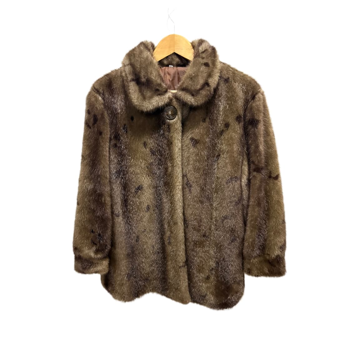 빈티지 브라운 스폿 퍼 코트 상품이미지9