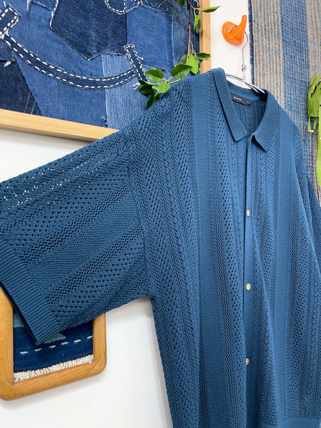 RAGEBLUE  Open Knit Half-Sleeve Shirt 상품이미지6