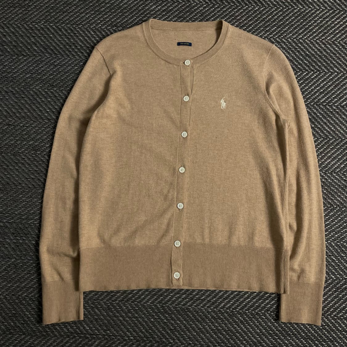 폴로 랄프로렌 우먼스 피마코튼 베이지 가디건 y 3781 상품이미지2