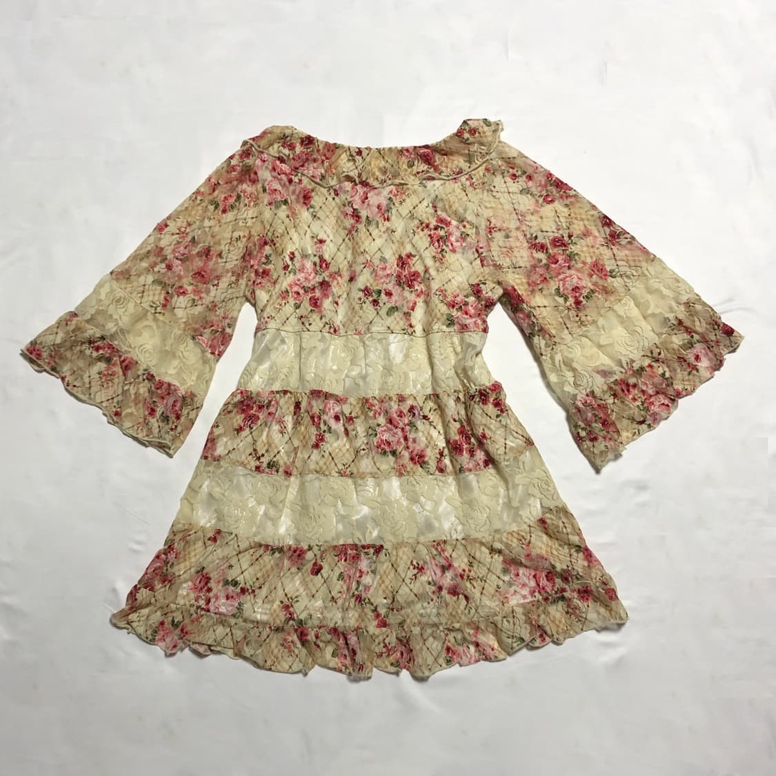 꽃무늬 레이스 블라우스  플로랄 상품이미지2