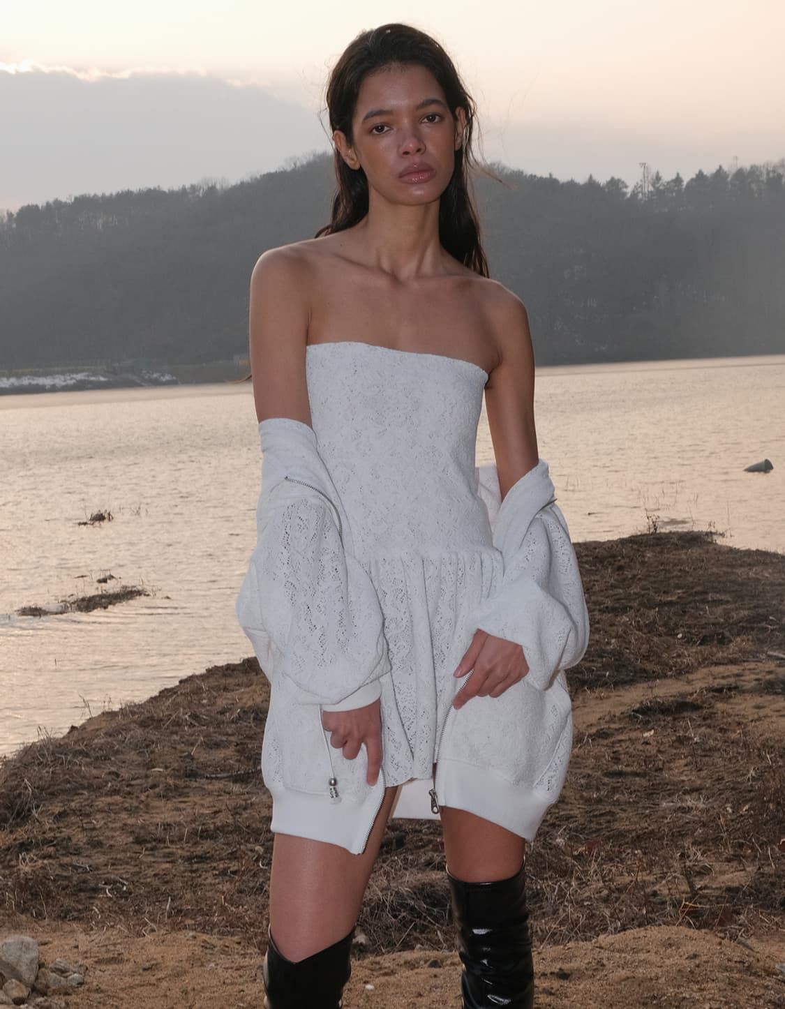 Polysooem skirt and top in lace 상품이미지1