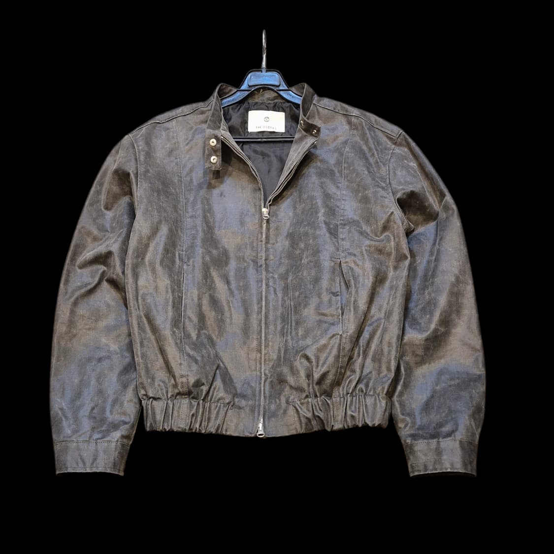 FREE(대략M사이즈) 크랙워싱 면 블루종자켓  상품이미지1